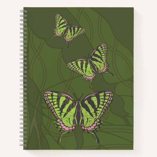 Celtic Swallowtail Spiral Notebook (Front)