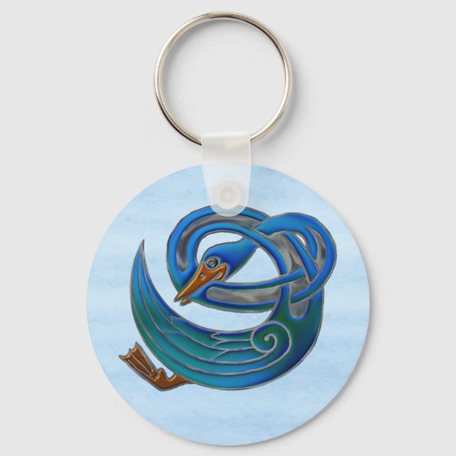 Celtic Swan Keychain (Front)