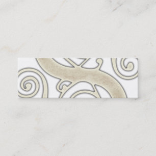 Celtic Swirls Elegant Abstract Letter S Pattern Mini Business Card