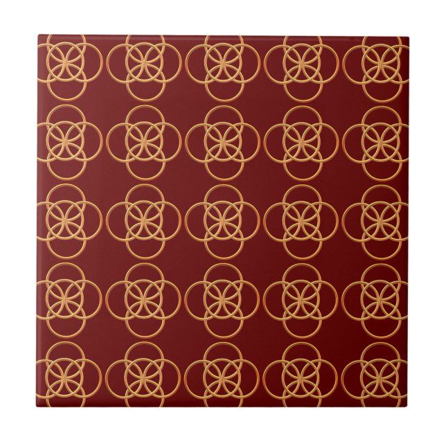 Celtic symbol Awen Arwen symbol Ceramic Tile (Front)