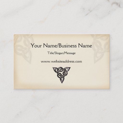 Customizable Celtic Symbol Design Business Card
