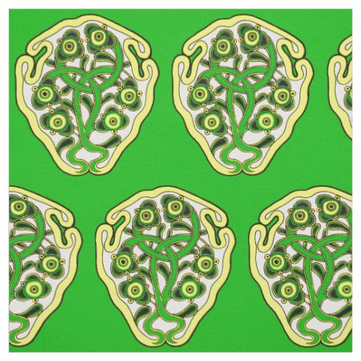 Celtic symbol print fabric