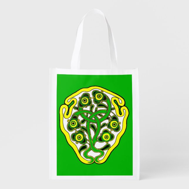 Celtic symbol reusable grocery bag (Front)