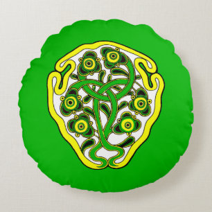 Celtic symbol round pillow