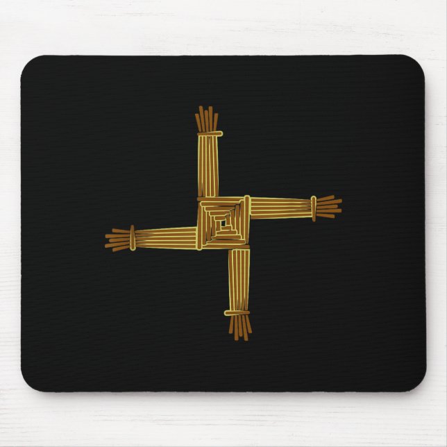 Celtic Symbols Brigid's Cross Celtic Knot Irish Sy Mouse Pad (Front)