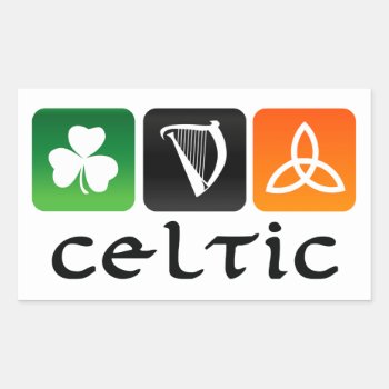Celtic Symbols Rectangular Sticker by OutFrontProductions at Zazzle