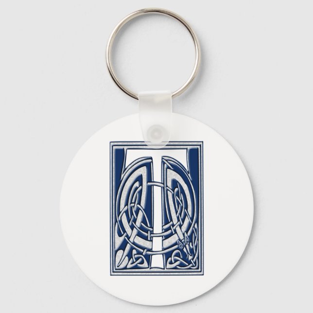 Celtic T Monogram Keychain (Front)