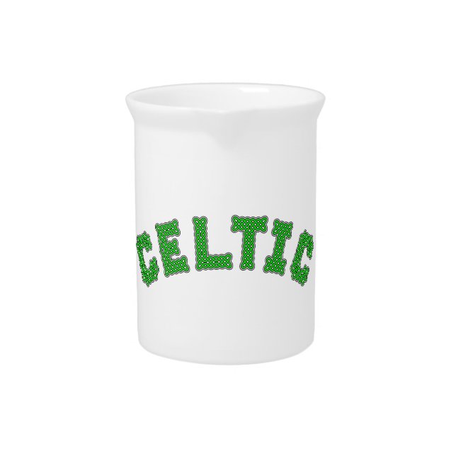 Celtic Text Beverage Pitcher (Front)