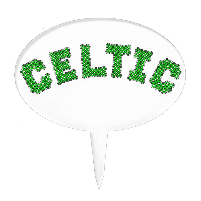 Celtic Text Cake Topper (Front)