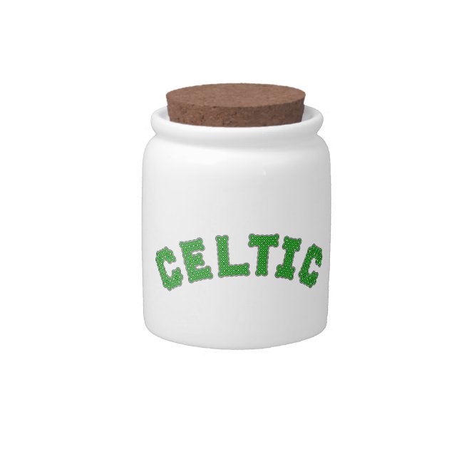 Celtic Text Candy Jar (Front)