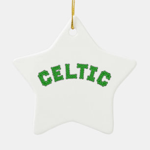 Celtic Text Ceramic Ornament