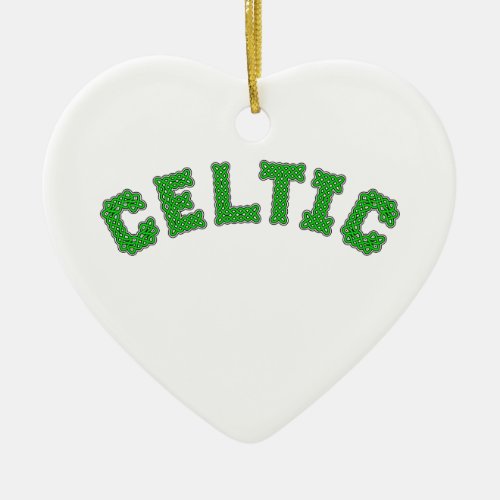 Celtic Text Ceramic Ornament