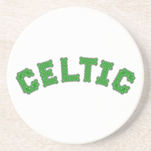 Celtic Text Sandstone Coaster