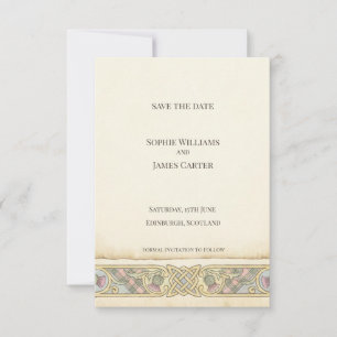 Celtic Thistle Save the Date Card