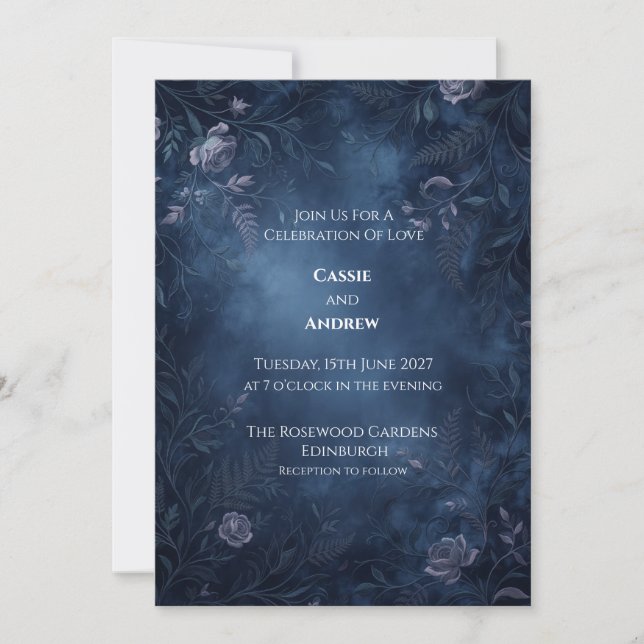 Celtic Thistle Wedding Invitation (Front)