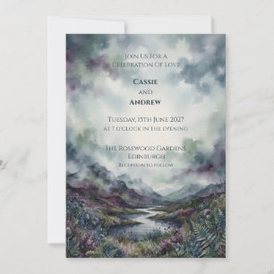 Celtic Thistle Wedding Invitation