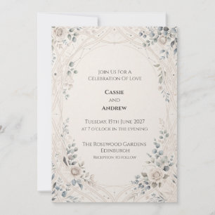 Celtic Thistle Wedding Invitation