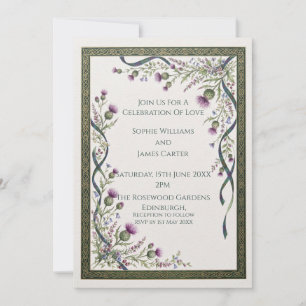 Celtic Thistle Wedding Invitation