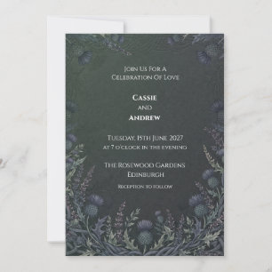 Celtic Thistle Wedding Invitation