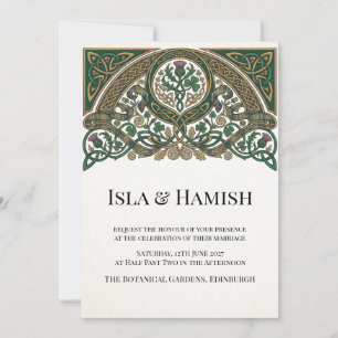 Celtic Thistle Wedding Invitation
