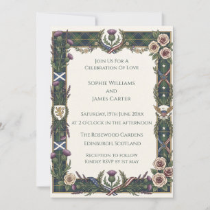 Celtic Thistle Wedding Invitation