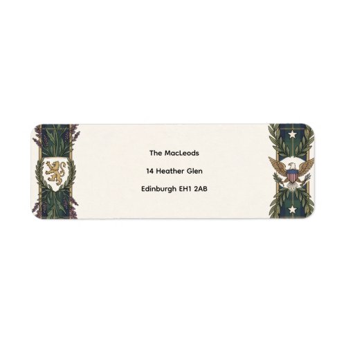 Celtic Thistle Wedding Return Address Label