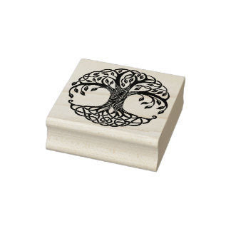 celtic tree art stamp
