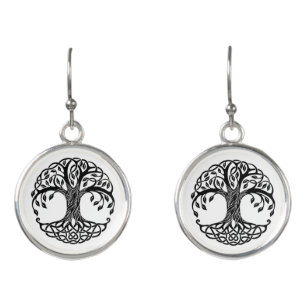 celtic tree earrings