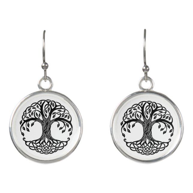 celtic tree earrings (Front)