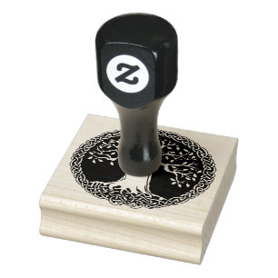 Celtic Tree IceFaerie Art Original Design Rubber Stamp