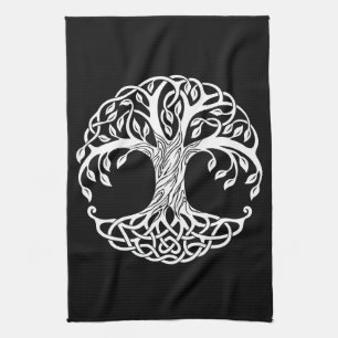 celtic tree kitchen towel