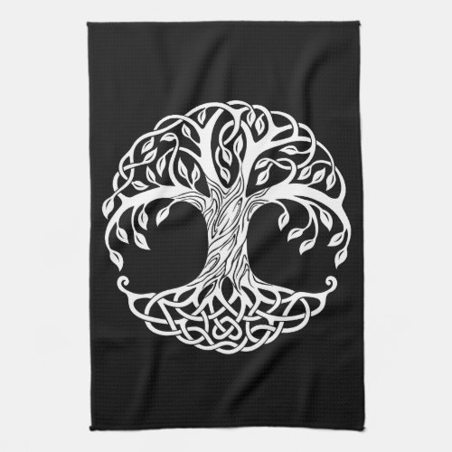 celtic tree kitchen towel
