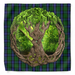 Celtic Tree Of Life And Clan MacCallum Tartan Bandana