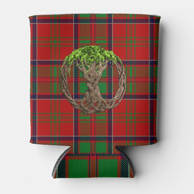 Celtic Tree Of Life And Clan MacDonald Of Glencoe Can Cooler (Front)