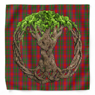 Celtic Tree Of Life And Clan MacKintosh Tartan Bandana