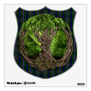 Celtic Tree Of Life And Scottish National Tartan Wall Sticker
