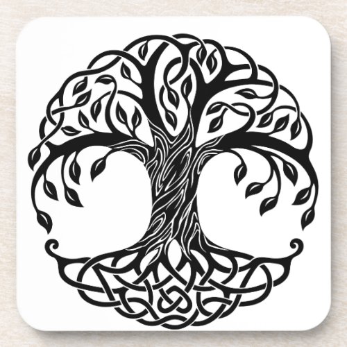 Celtic tree of life beverage coaster