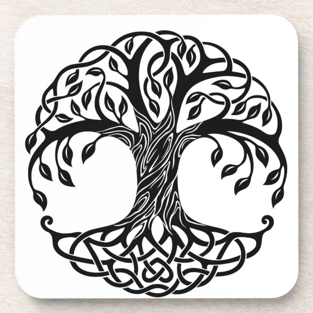 Celtic tree of life beverage coaster (Front)