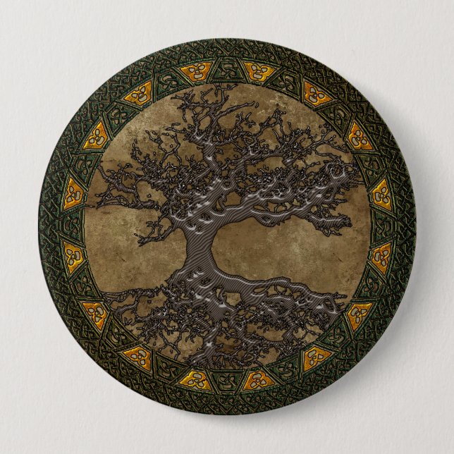 Celtic Tree of Life Button (Front)