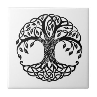 Celtic tree of life ceramic tile