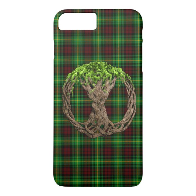 Celtic Tree Of Life Clan Martin Tartan Case-Mate iPhone Case (Back)