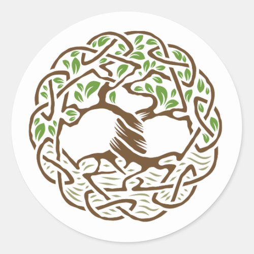 Celtic Tree of Life Classic Round Sticker