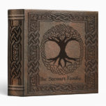 Celtic Tree of Life Embossed Leather Binder