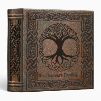 Celtic Tree of Life Embossed Leather Binder