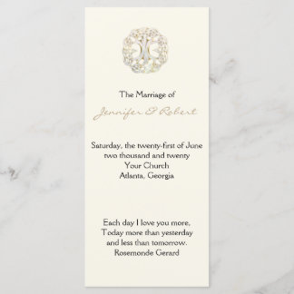 Celtic Tree of Life Gold Wedding Program