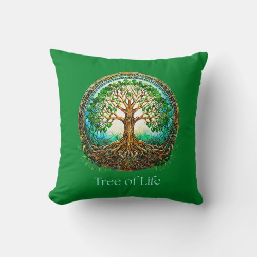 Celtic Tree of Life in Emerald Green