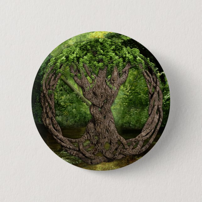 Celtic Tree Of Life Pinback Button (Front)