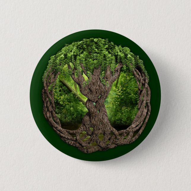 Celtic Tree Of Life Pinback Button (Front)
