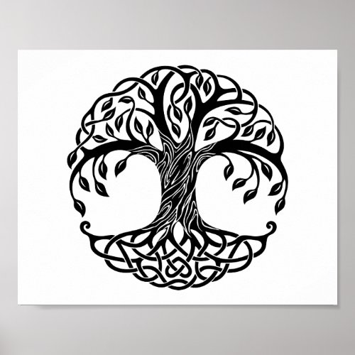 Celtic tree of life poster