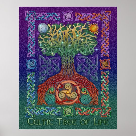 Celtic Tree of Life Poster Print | Zazzle.com